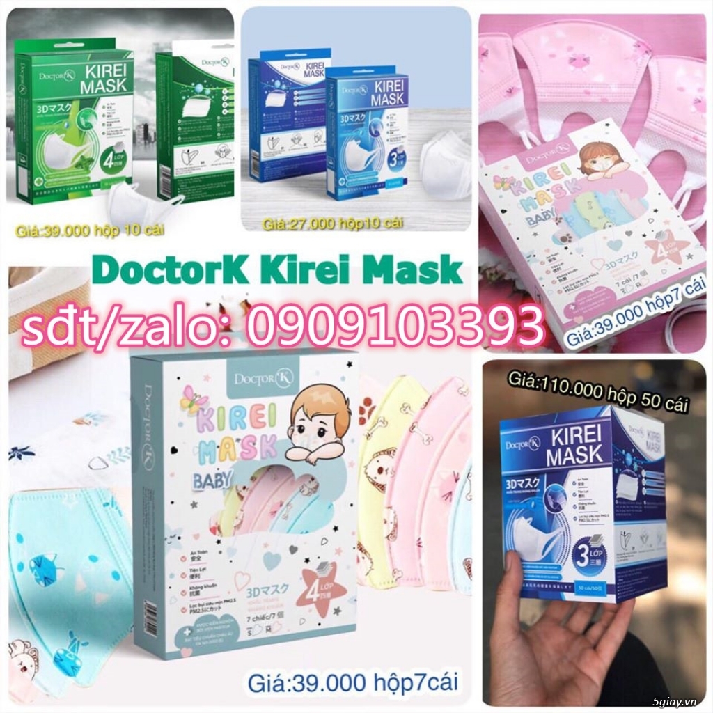[HCM] KHẨU TRANG 3D DOCTOR K KIREI MASK CHỐNG BỤI 2.5PM