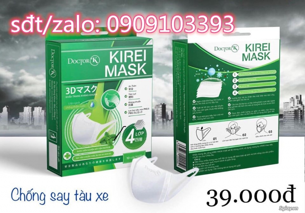 [HCM] KHẨU TRANG 3D DOCTOR K KIREI MASK CHỐNG BỤI 2.5PM - 1