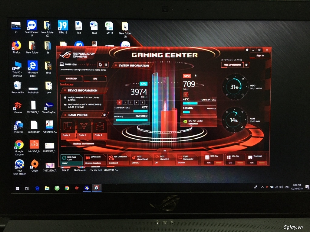 Laptop ASUS Zephyrus GM501 Gaming mỏng nhẹ (GTX-1060) còn BH giá đẹp - 3
