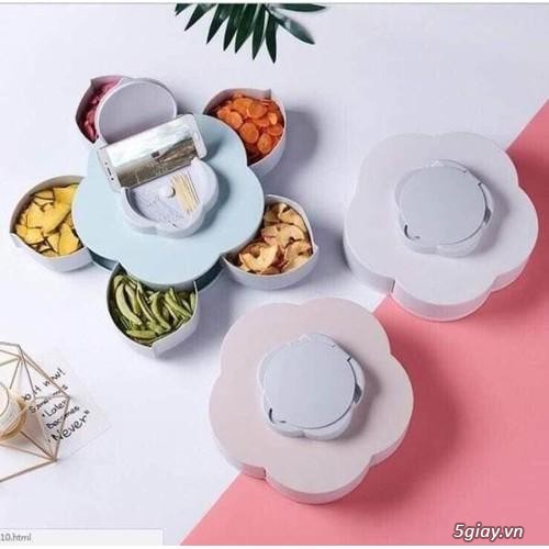Khay Đựng Mứt Tết Xoay 2 Tầng