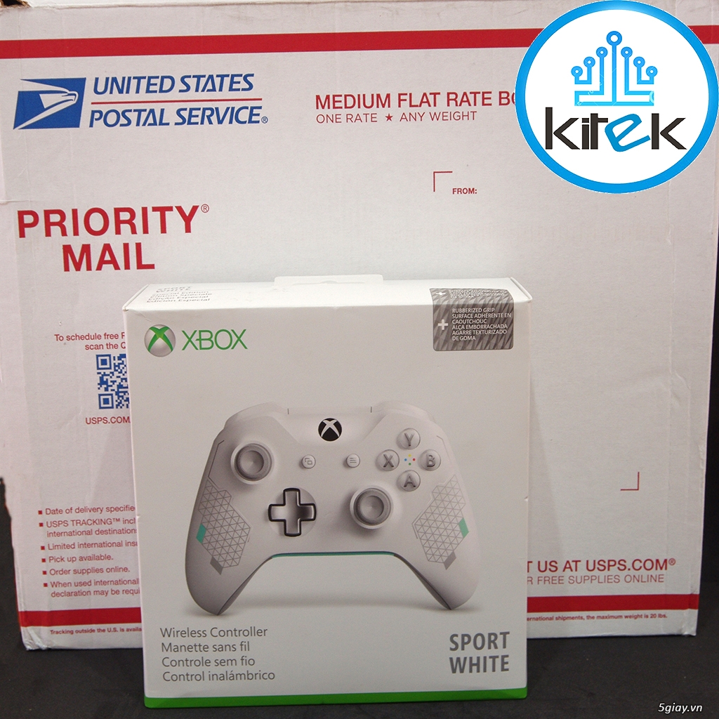 Tay cầm Xbox One S Wireless Controller - White Sport (SEALED) NEW 100%