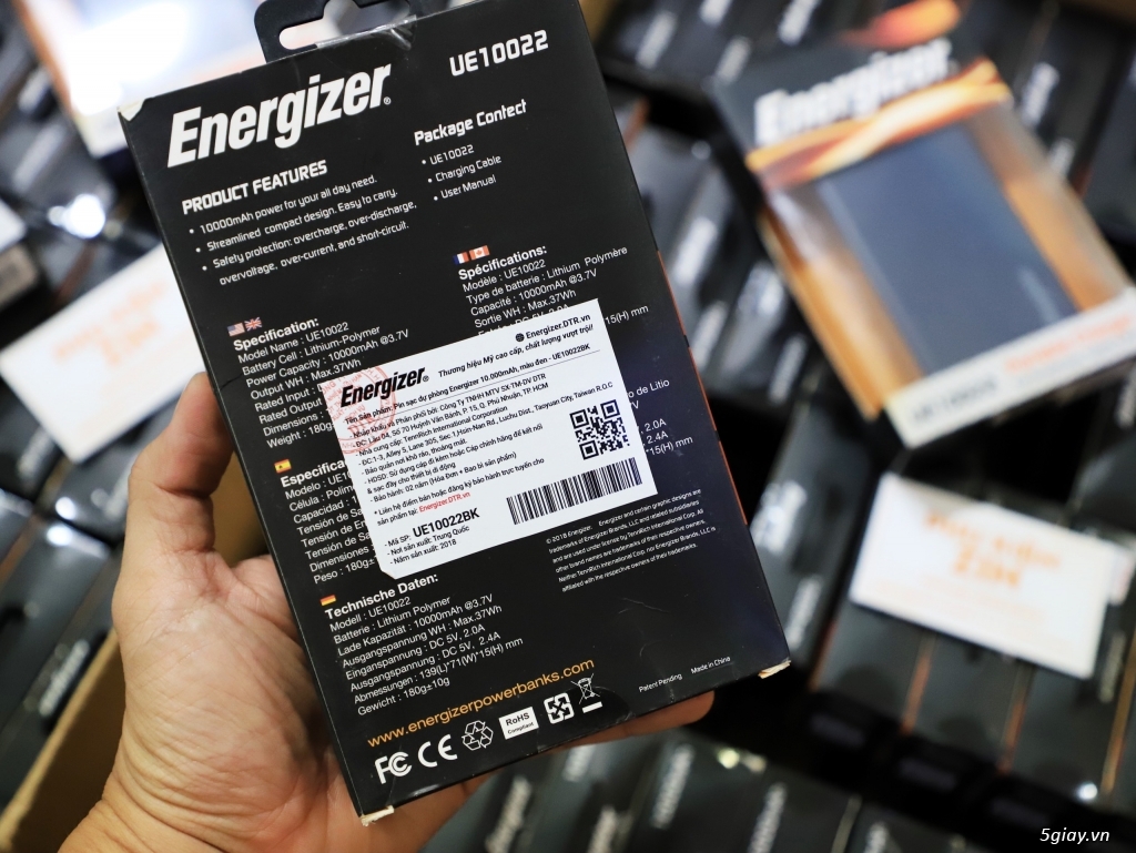 PIN DỰ PHÒNG Energizer 10.000mAh Chính Hãng Mới 100% Fullbox .. ET 22h59 -28/2/2020 - 8