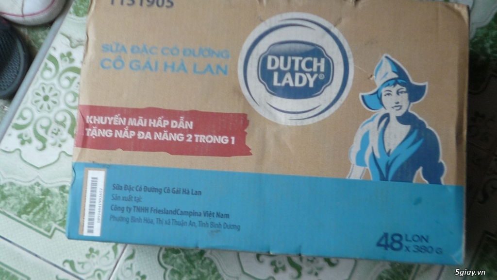 BÁN THÙNG SỮA ĐẶC  cô gái hà lan 380g 01 thùng gồm 48 lon Loại có khui - 2