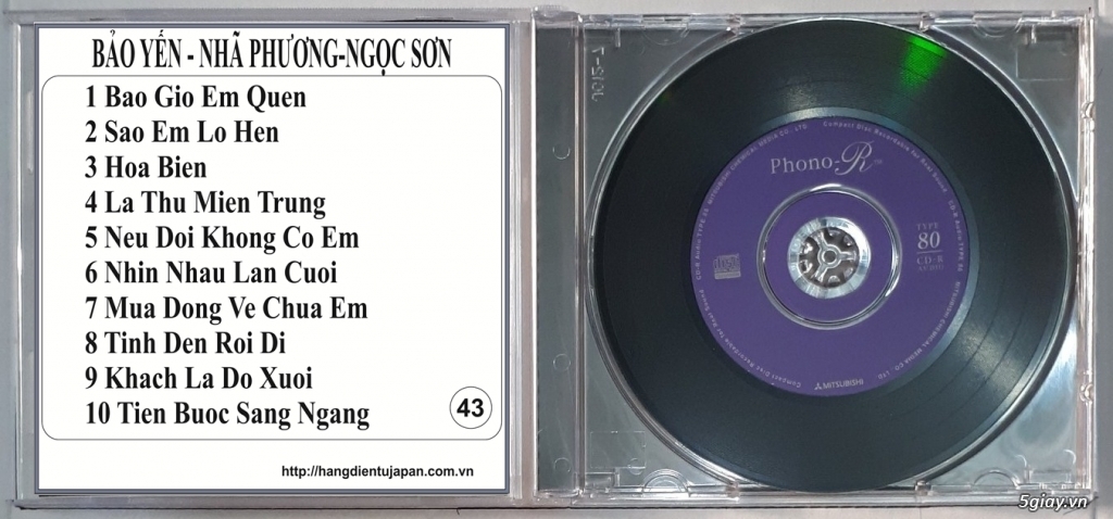 Đĩa Nhạc CD Phono Mitsubishi Chất Lượng Cao - 45