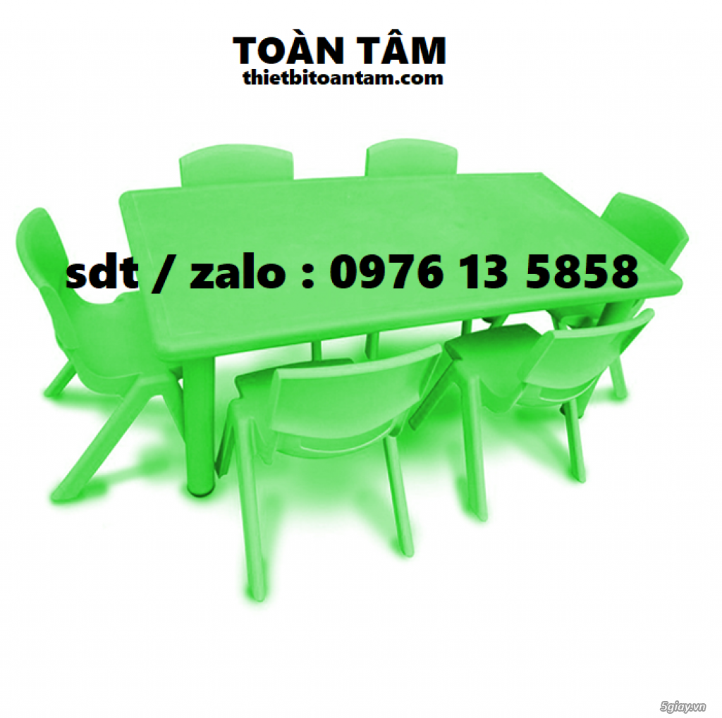 Bàn Nhựa Mầm Non Nhập Khẩu 6 chỗ - BÀN MẦM NON GIÁ RẺ - 4