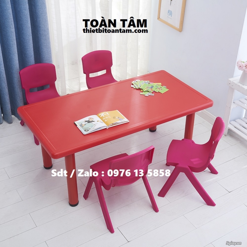 Bàn Nhựa Mầm Non Nhập Khẩu 6 chỗ - BÀN MẦM NON GIÁ RẺ - 3