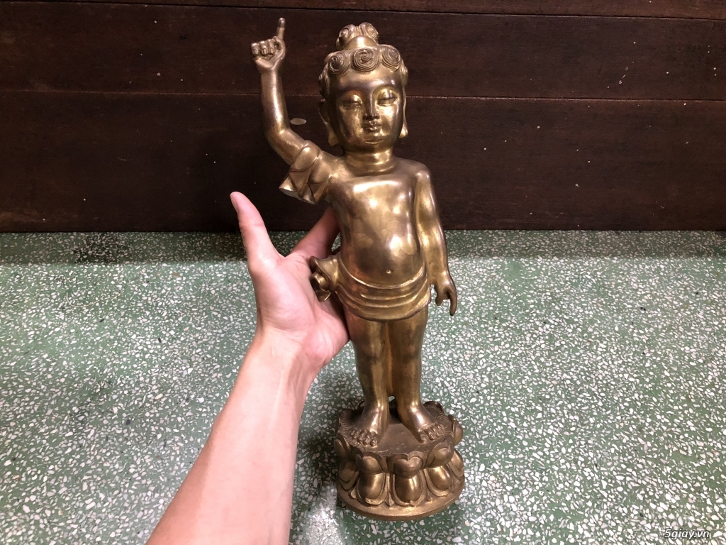 Tượng đồng Phật Tổ-Cao: 40cm