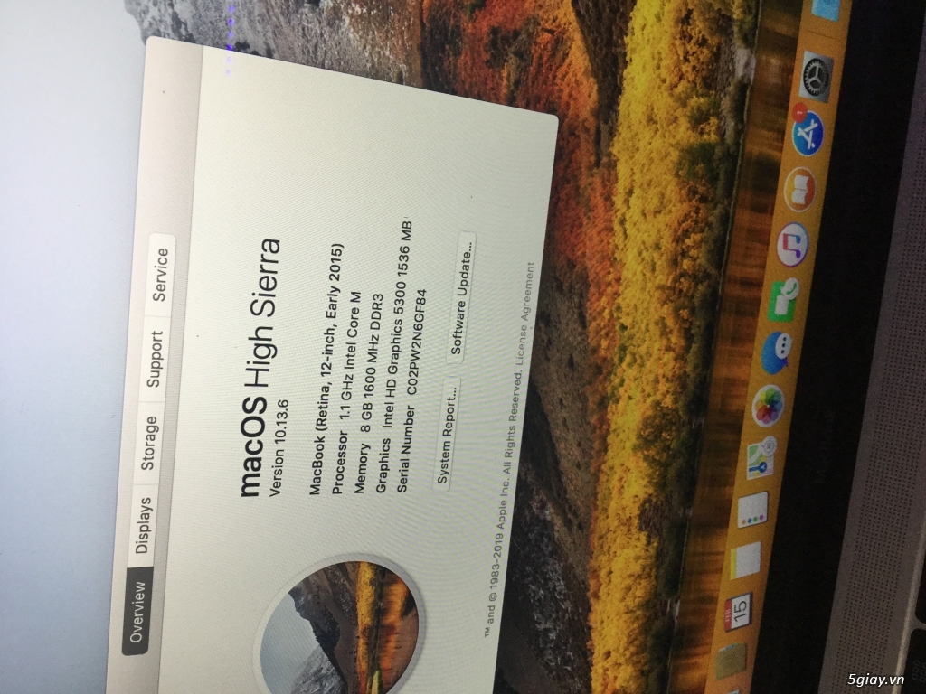 Máy tính macbook 12” gold móp nhẹ - 3