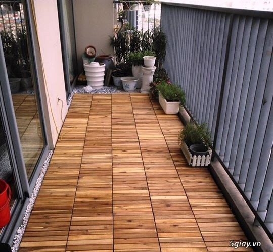 Sàn gỗ vỉ nhựa lót sàn ban công, sân vườn, nhà tắm (m2)