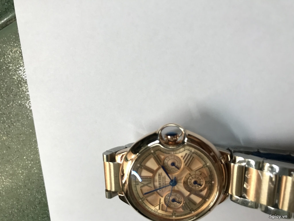 Đồng hồ nữ CARTIER rose gold 6 kim chạy full End: 23h00 ngày 21-02-2020 - 8
