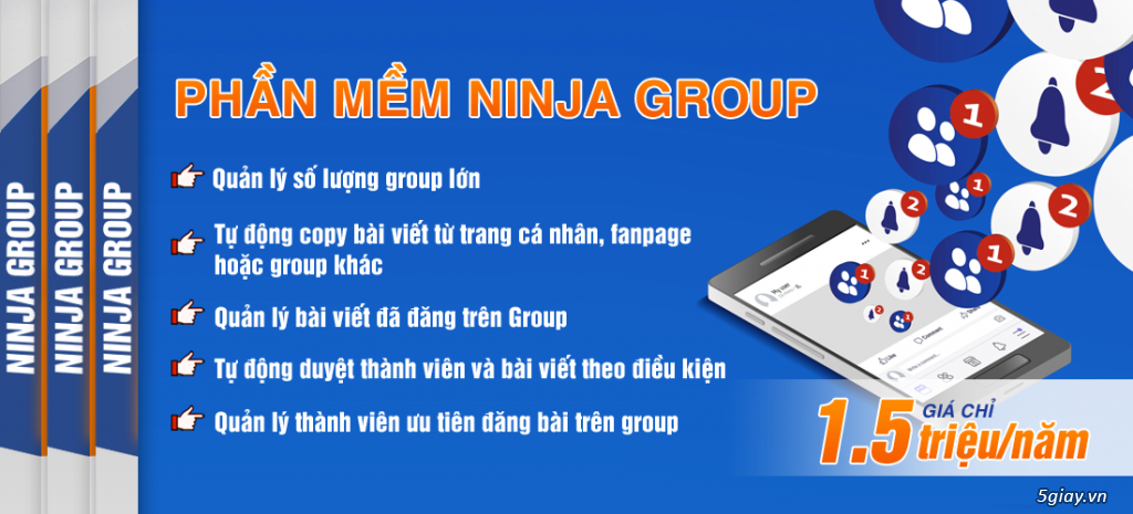 Nuôi và quản lý nhóm Facebook với phần mềm Ninja group