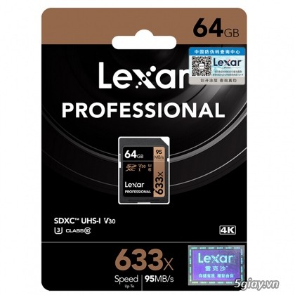 Thẻ Nhớ SD Lexar 95MB/s 64GB