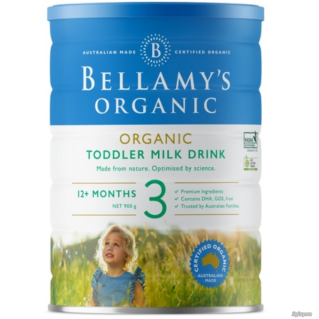 1 lon sữa Bellamy Organic số 3 cho bé trên 1 tuổi