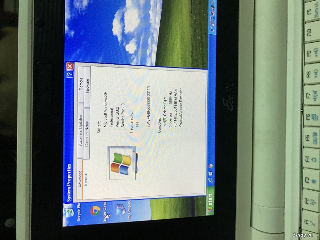 Laptop mini ASUS Eee PC 701 SDX trắng tinh End: 23h00 ngày 10-03-2020 - 2