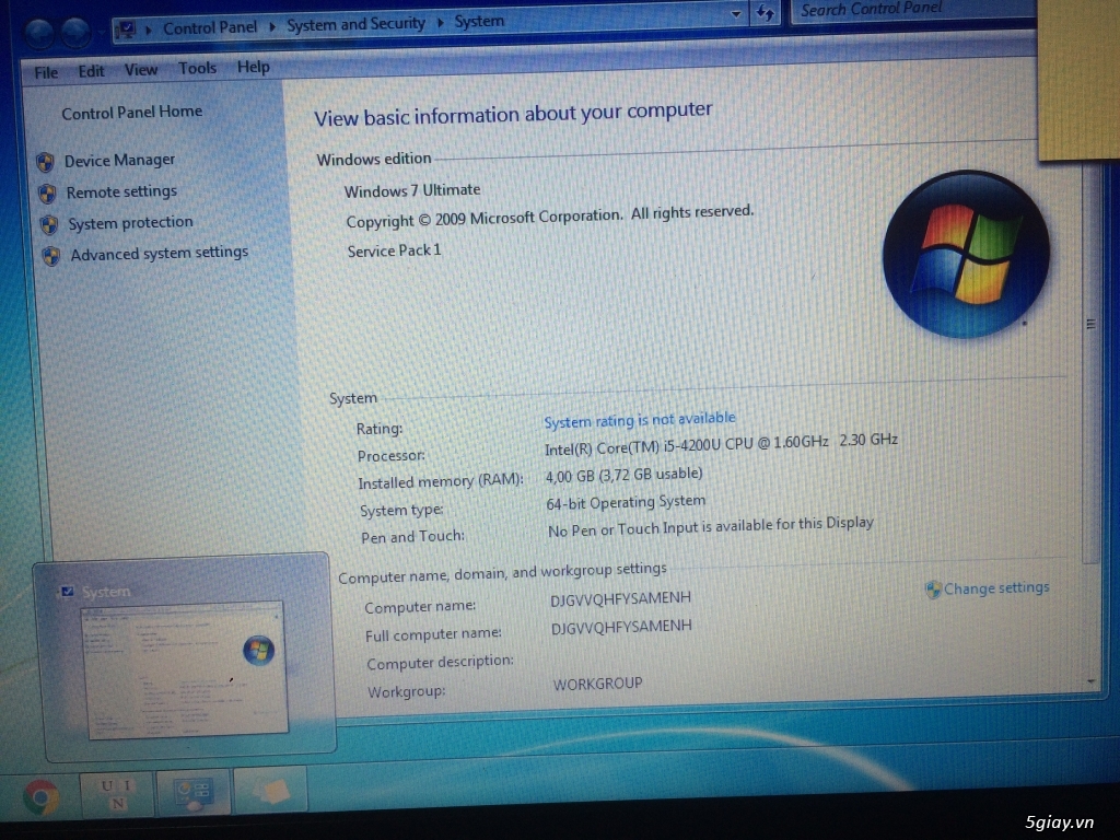 bán laptop lenovo i5 - 4
