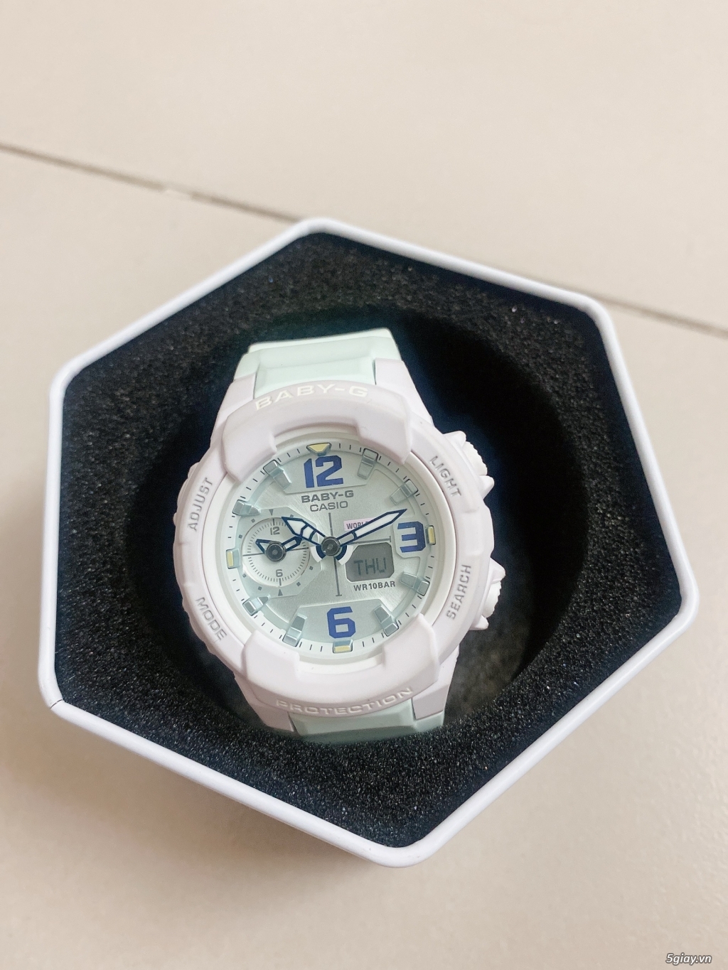 ★★★★★ Bán đồng hồ Casio Baby G chính hãng màu xanh trắng giá tốt - 1