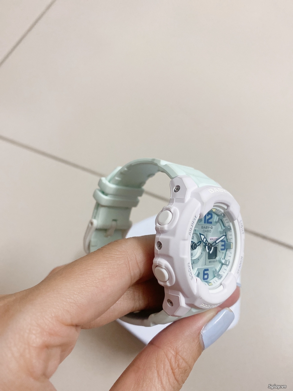 ★★★★★ Bán đồng hồ Casio Baby G chính hãng màu xanh trắng giá tốt - 3