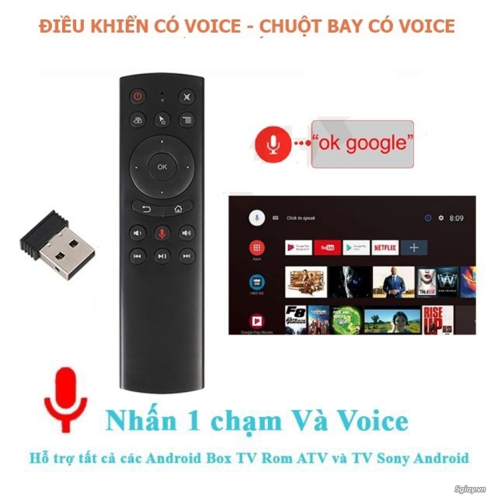 Giá tốt...Remote,Chuột bay có bàn phím + voice tìm kiếm giọng nói