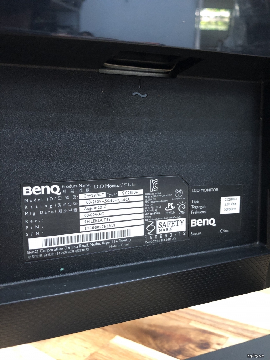 Màn hình BenQ 28inch wide LED, Full HD (2HDMI + VGA) chính hãng. - 7