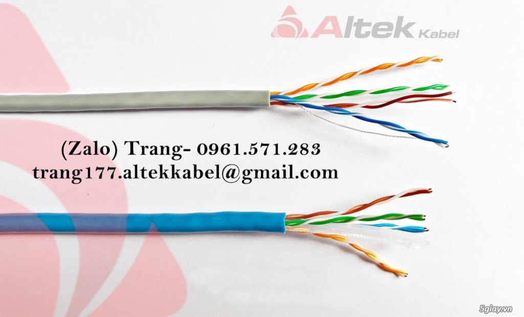 Cáp mạng Cat 5E UTP 24 AWG & Cat 6 UTP 23AWG