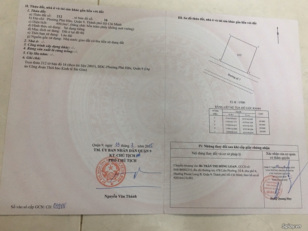 Bán gấp 400m2 dự án thời báo KT Saigon giá cực tốt