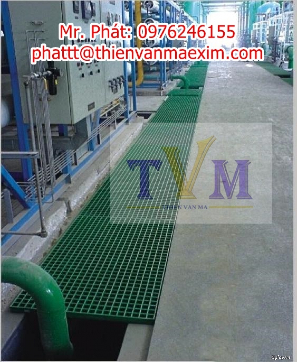 Tấm lót sàn ô lưới vuông không rỉ sét, cách điện, frp grating - 4
