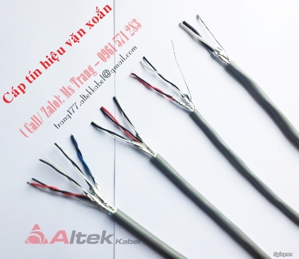 Dây cáp tín hiệu vặn xoắn 16AWG, 18AWG, 20AWG, 22AWG - 5