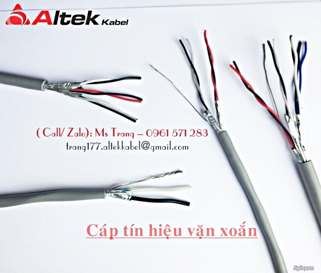 Dây cáp tín hiệu vặn xoắn 16AWG, 18AWG, 20AWG, 22AWG - 2