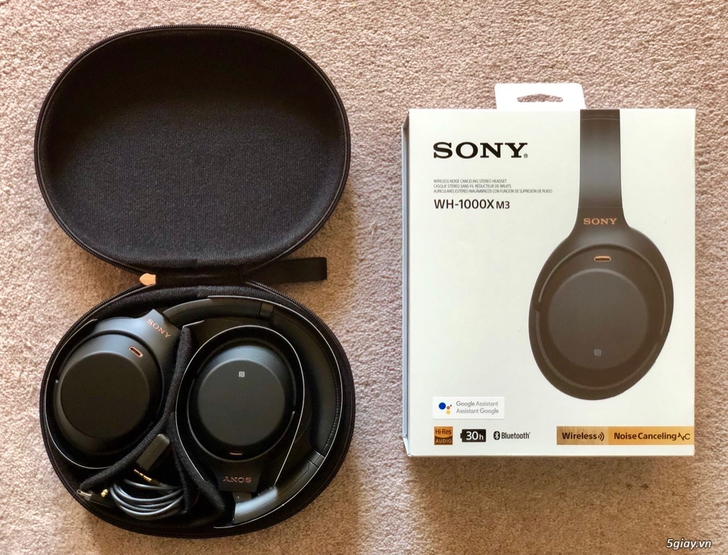 Bán tai nghe sony WH 1000X M3 màu đen chính hãng Sony VN còn bh 10th.