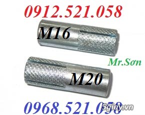 Nở inox 304 M20 x 200,nở sắt móc tròn M6-8-10,nở 3 cánh,nở đóng M20,rẻ - 5