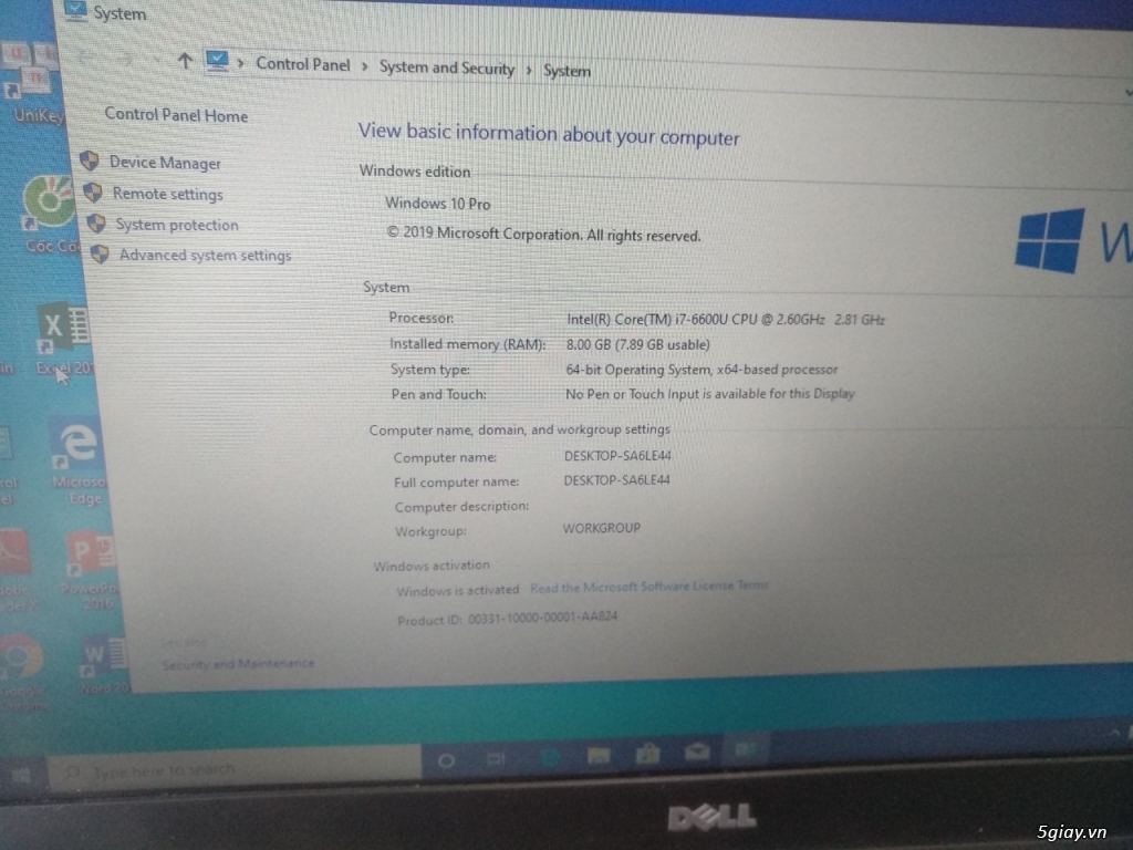 Dell Latitude E7270 Core i7 RAM 8G SSD 256G - 1
