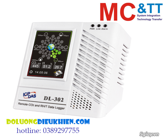 DL-302: Thiết bị cảnh báo khí CO2+ nhiệt độ+ độ ẩm + điểm sương