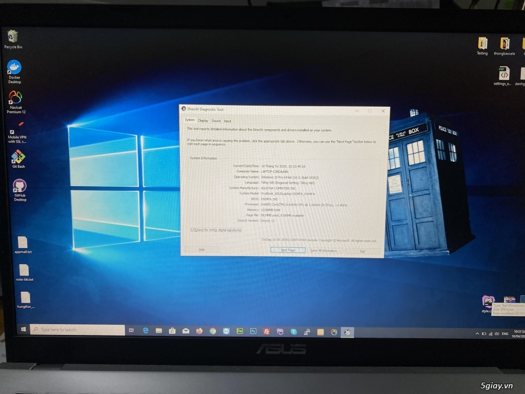 Laptop Asus X509FA-EJ103T/i5-8265U/Ram12G/512SSD M2 - 3