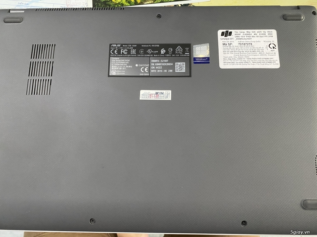 Laptop Asus X509FA-EJ103T/i5-8265U/Ram12G/512SSD M2 - 5