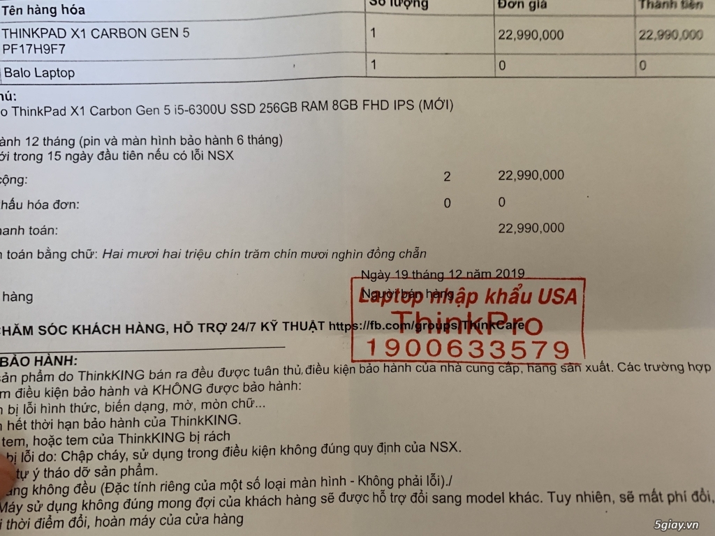 THINKPAD X1 CARBON GEN 5 MỚI MUA Ở THINKPRO