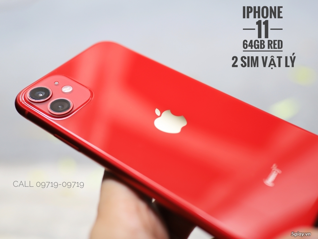 iPhone 11 64Gb RED 2 Sim Vật Lý ZA/A - Bảo Hành Apple 09/2020