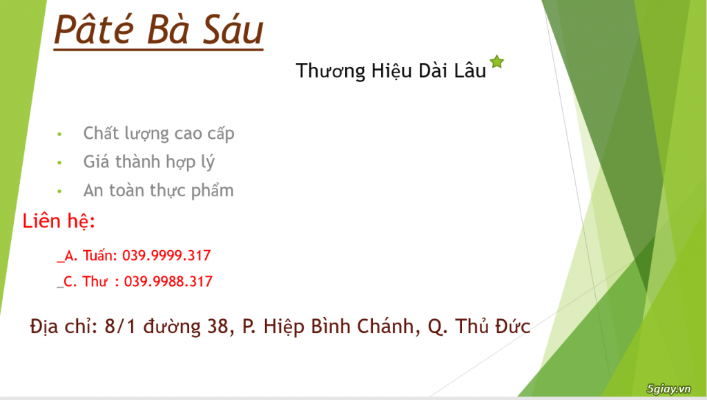 Pate Gan Bà Sáu - Thương Hiệu Dài Lâu