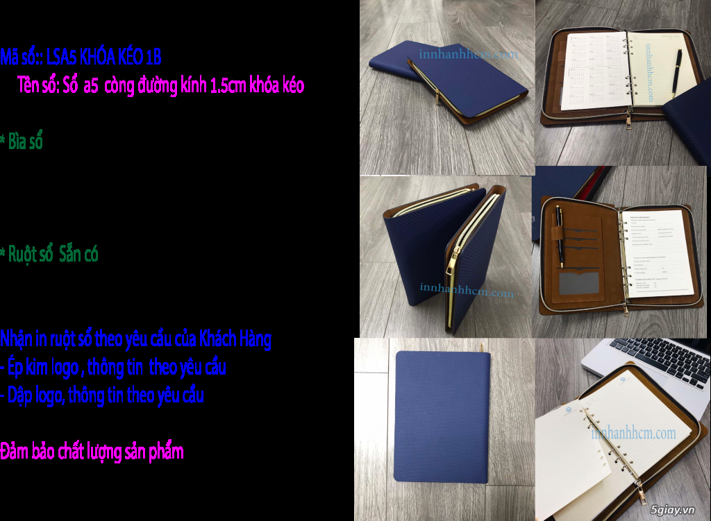 Thiết Kế Và Sản Xuất Sổ Tay, Sổ Bìa Còng, Sổ Da, Sổ Lò Xo - 3