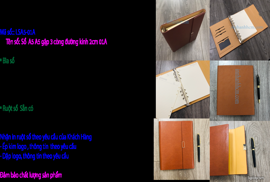 Thiết Kế Và Sản Xuất Sổ Tay, Sổ Bìa Còng, Sổ Da, Sổ Lò Xo - 4