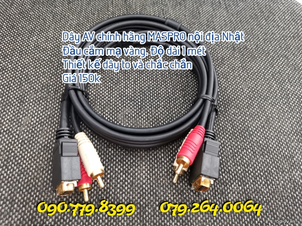 Các loại dây AV, 3.5mm ra AV, dây loa, optical hàng bãi - 39