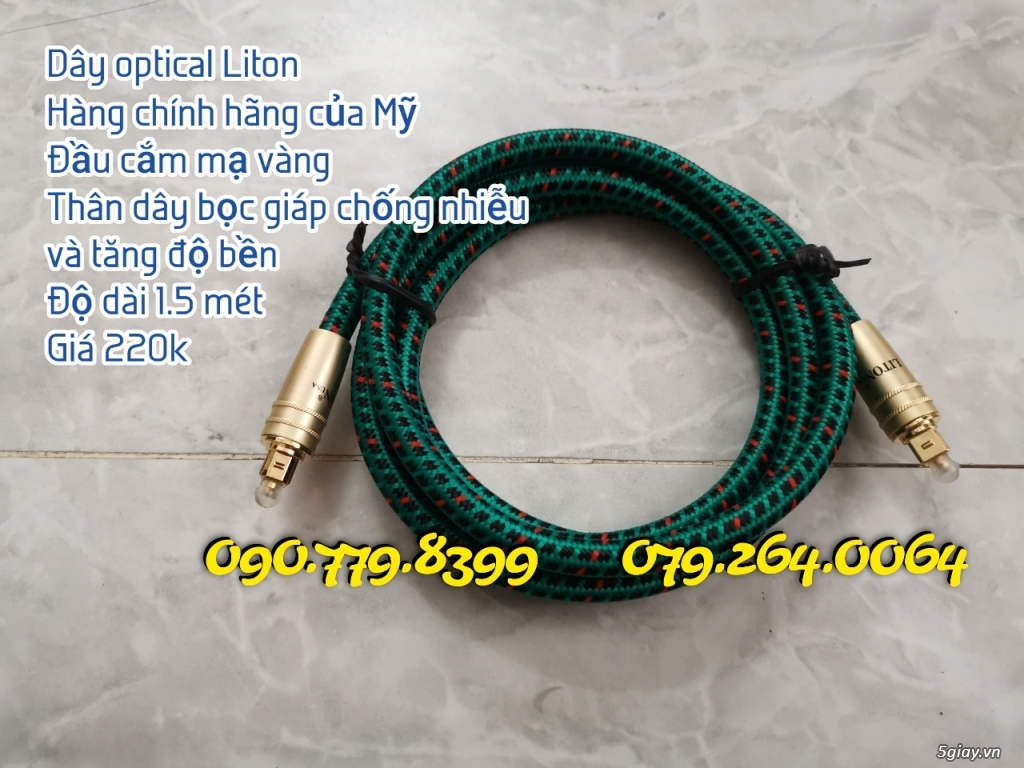 Các loại dây AV, 3.5mm ra AV, dây loa, optical hàng bãi - 14
