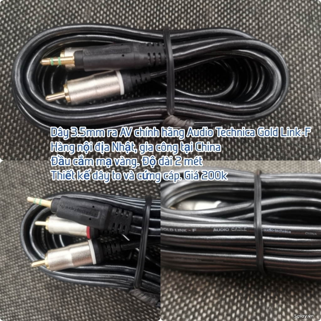 Các loại dây AV, 3.5mm ra AV, dây loa, optical hàng bãi - 47