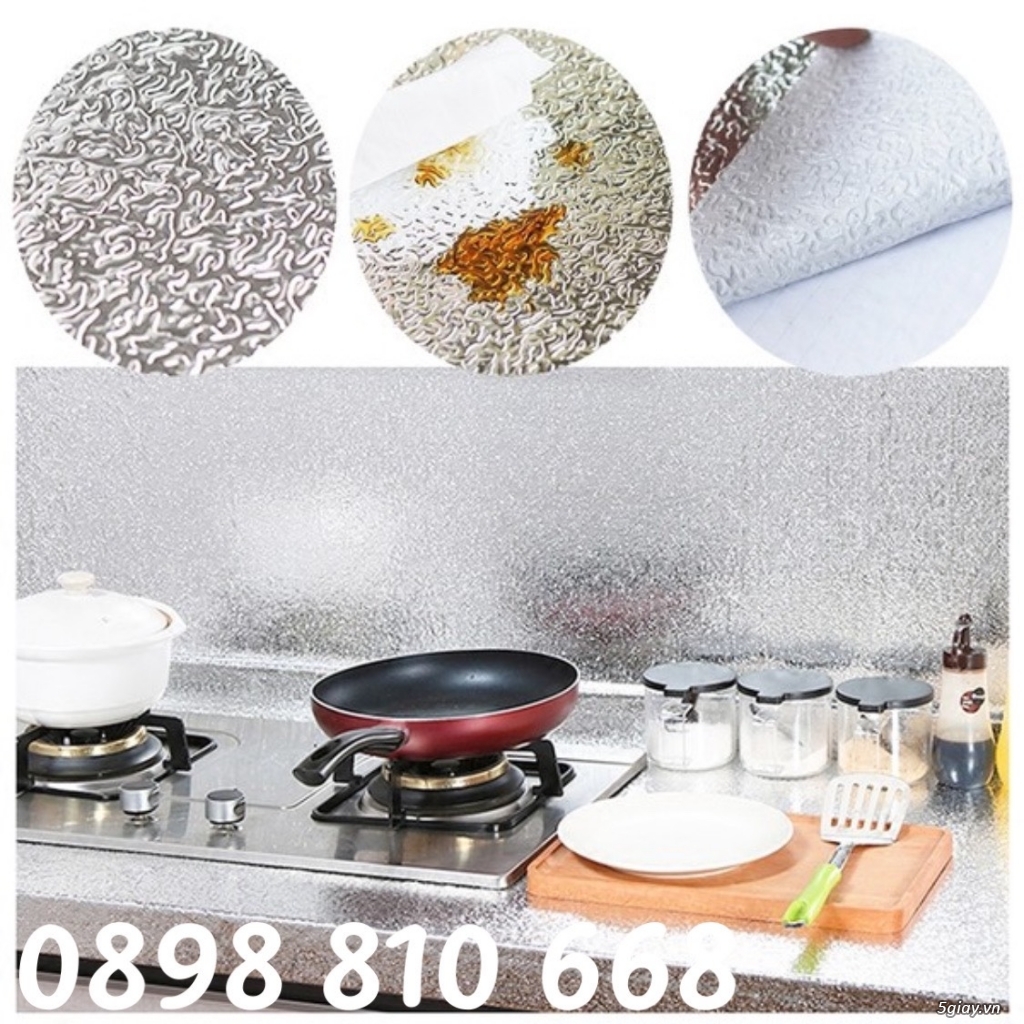 Giấy dán bếp tráng nhôm (giấy bạc dán bếp, decal bạc dán bếp) giá rẻ - 2