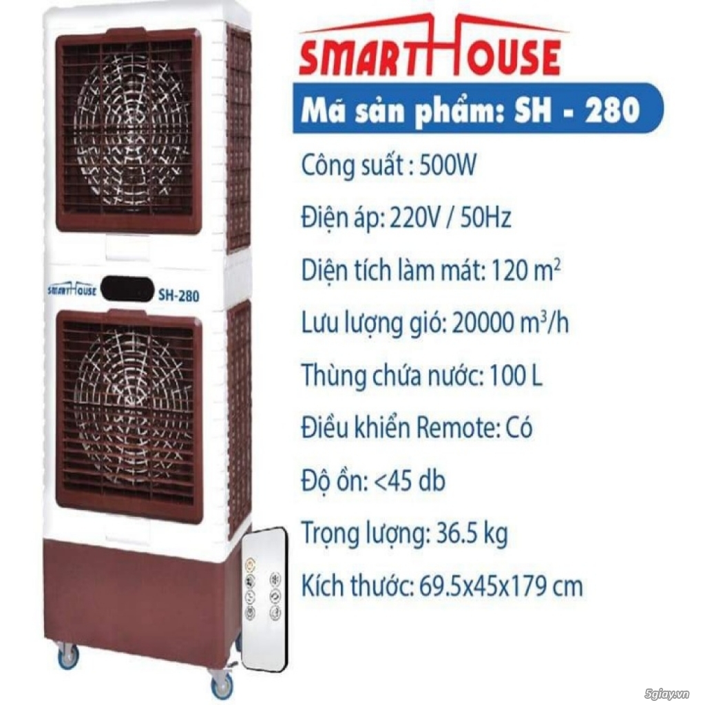 Máy làm mát không khí Smart House SH280 bán góp - 2