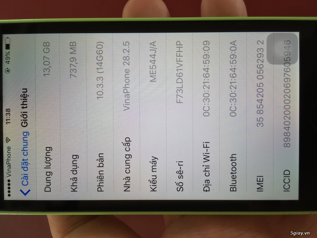 Cần bán: IPhone 5C 16Gb - 4