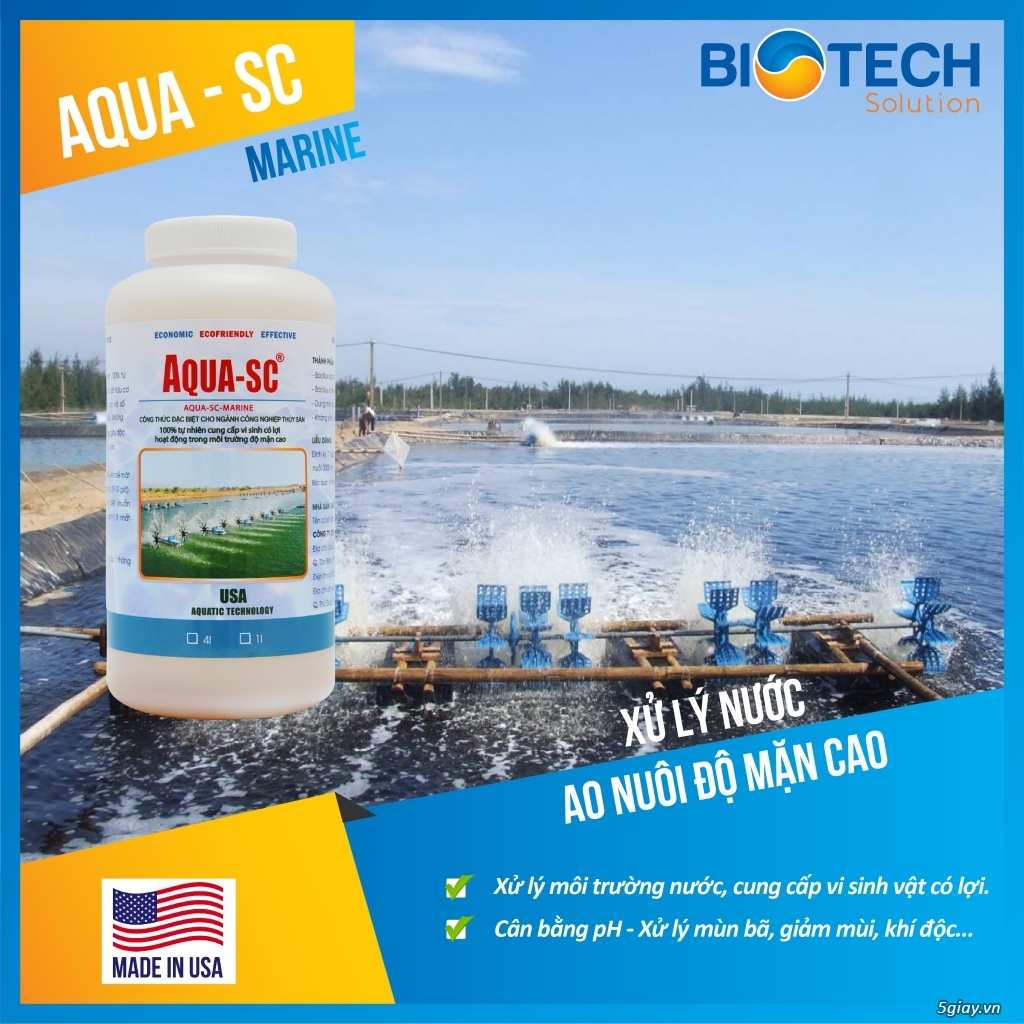 AQUA-SC-MARINE - Vi sinh xử lý nước ao nuôi thủy sản - nước mặn - 28
