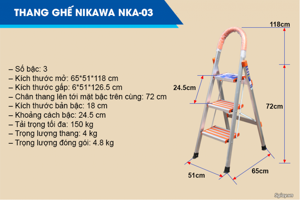 Thang nhôm Nikawa NKA-03 - 1