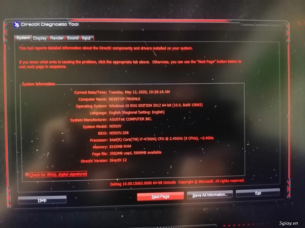 Asus Gaming N550JV- Core I7 - 4