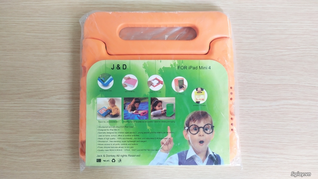 Case chống sock J&D cho iPad Air 2 có tay cầm - 4