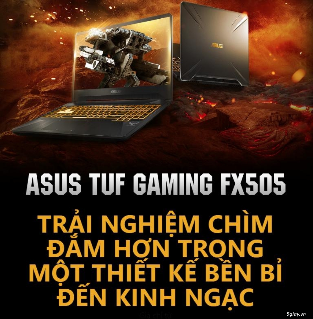 Gaming Asus TUF FX505DY AMD Ryzen 5-3550H /RAM 8G/SSD 512G / VGA RX560